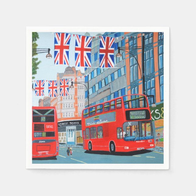 Queen's Jubilee London napkins   (Front)