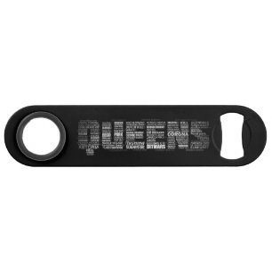 Queens New York Typography Bottle Openers