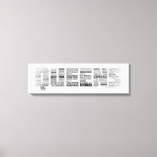 Queens New York Typography Canvas
