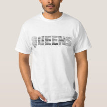 Queens New York Typography Design T-Shirt