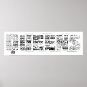 Queens New York Typography Photo Poster