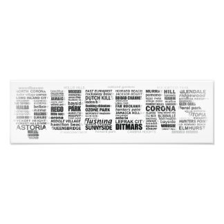 Queens New York Typography Poster