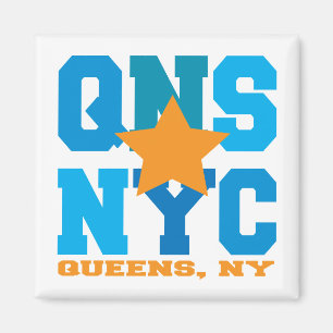 Queens, NY Blue Magnet