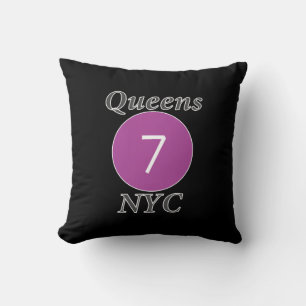 Queens NYC 7 Train Cushion