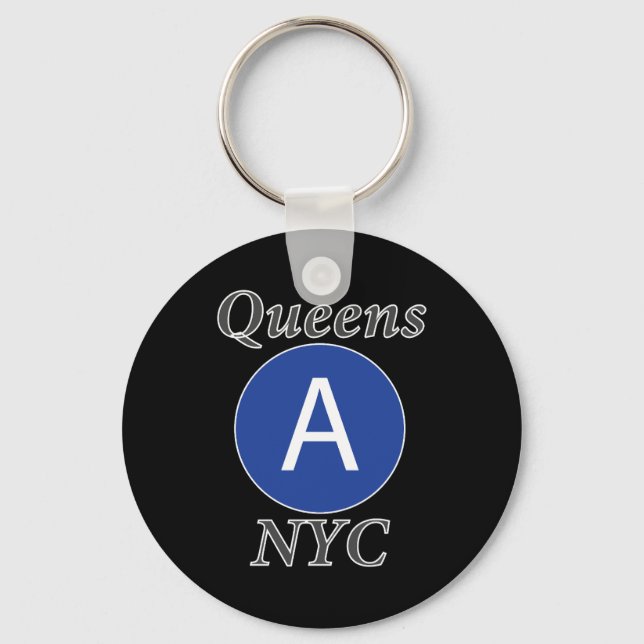 Queens NYC A Train Key Ring (Front)