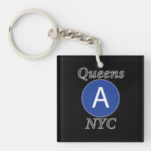 Queens NYC A Train Key Ring