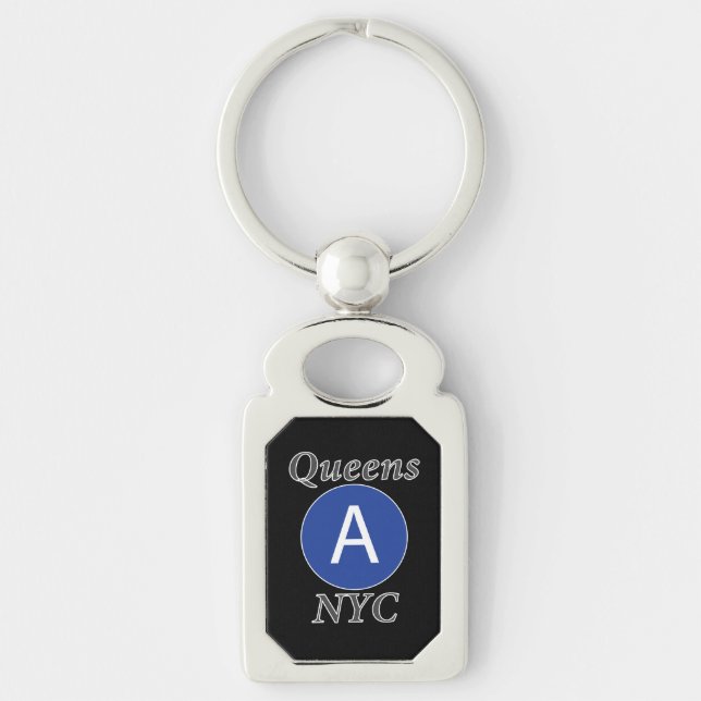 Queens NYC A Train Key Ring (Front)