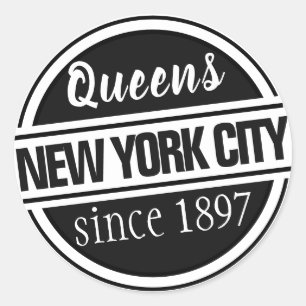 Queens NYC Classic Round Sticker