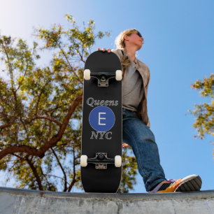 Queens NYC E Train Skateboard