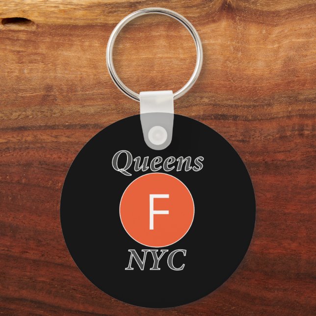 Queens NYC F Train Key Ring (Back)
