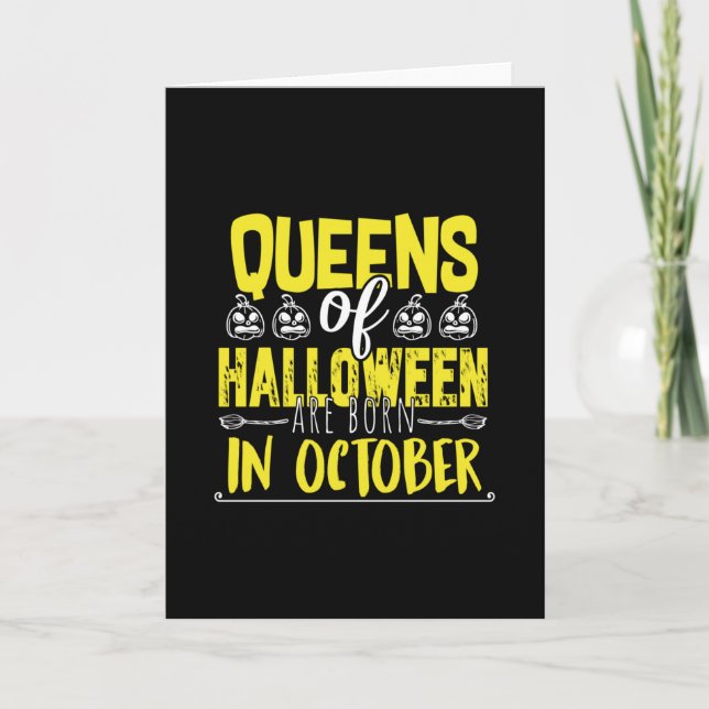 Queens Of Halloween -Witches-Halloween-Cute Card (Front)
