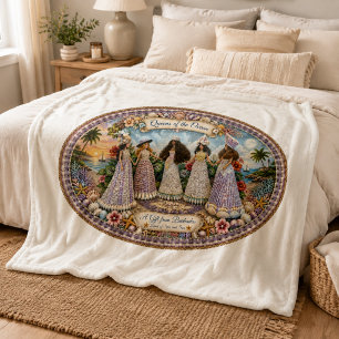 Queens of the Ocean Soulful Ocean-Inspired Art Fleece Blanket