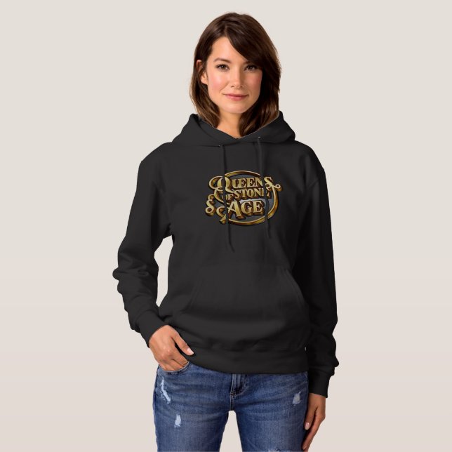 Queens of the Stone Age: Bold & Black Women's Hoodie (Front Full)