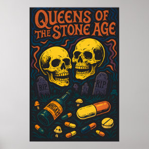 Queens of the Stone Age Wall Art Print – Retro
