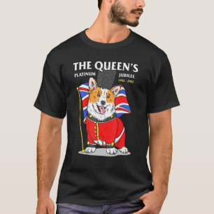 Queen's Platinum Jubilee 1952 2022 Corgi Dog In A T-Shirt