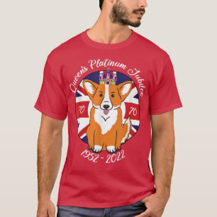 QUEEN'S PLATINUM JUBILEE 1952 2022 Corgi in a Cro T-Shirt