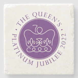 Queen's Platinum Jubilee Stone Coaster