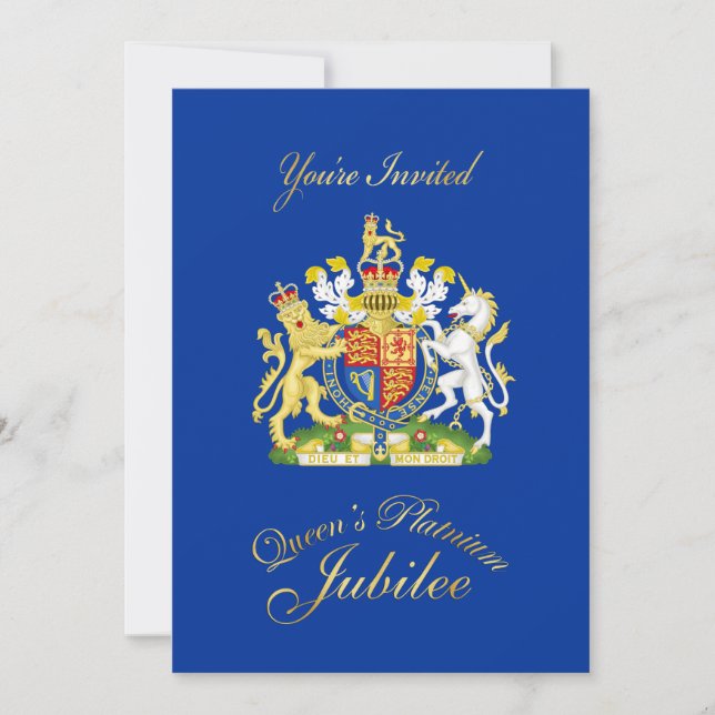 Queen's Platnium Jubilee Party Invitation (Front)