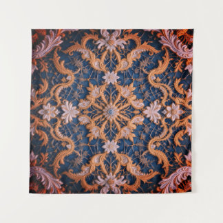 Queen's Rosy Embrace Tapestry