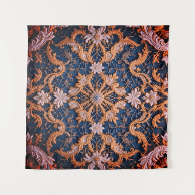 Queen's Rosy Embrace Tapestry (Front (Horizontal))