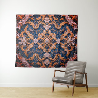 Queen's Rosy Embrace Tapestry