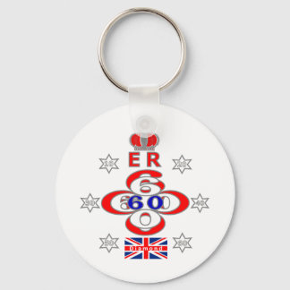 Queens Royal Jubilee stars design Key Ring