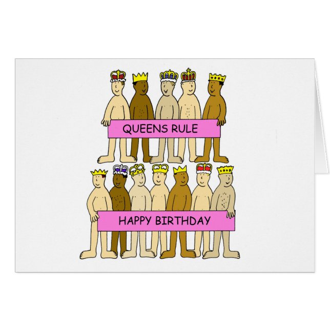 Queens Rule Happy Birthday (Front Horizontal)