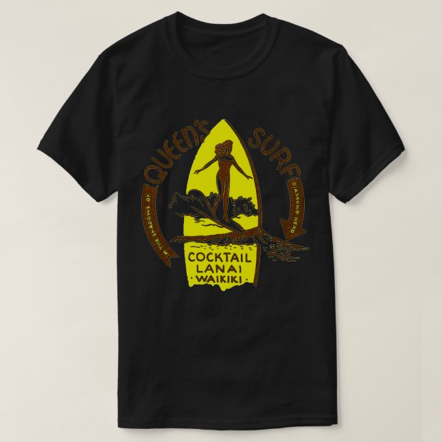 Queens Surf Shop and Lanai T-Shirt (Design Front)