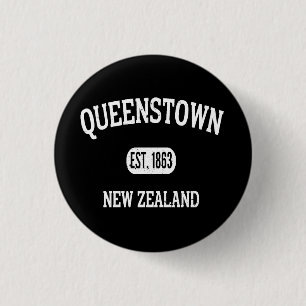 Queens Town Newzealand Vintage 3 Cm Round Badge
