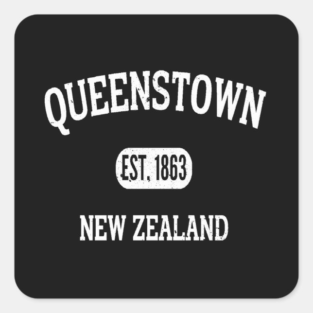 Queens Town Newzealand Vintage   Square Sticker (Front)