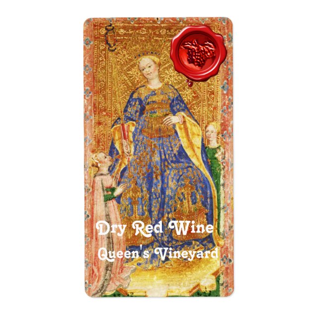 QUEEN'S VINEYARD RED WINE WAX SEAL /ANTIQUE TAROTS (Front)