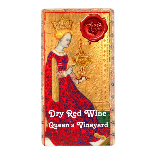 QUEEN'S VINEYARD RED WINE WAX SEAL/ ANTIQUE TAROTS (Front)