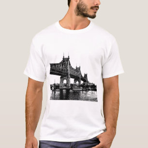 queensboro Bridge Nautical Ocean Beach Art T-Shirt