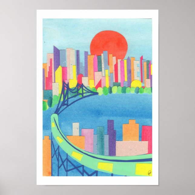 Queensborough Bridge at Sunrise Poster (Front)