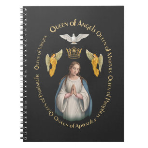 Queenship of Mary Crown Catholic Marian Devotion Notebook