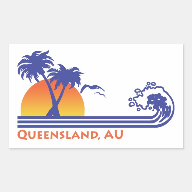 Queensland Australia Rectangular Sticker (Front)