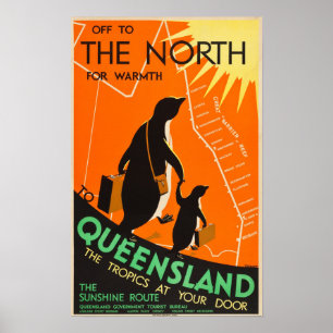 Queensland, Australia Travel Poster