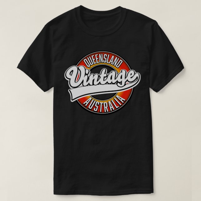 Queensland australia vintage style T-Shirt (Design Front)