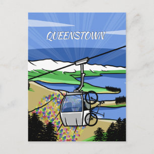 Queenstown cable car postcard