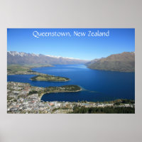 Queenstown from Bob's Peak, New Zealand - Poster