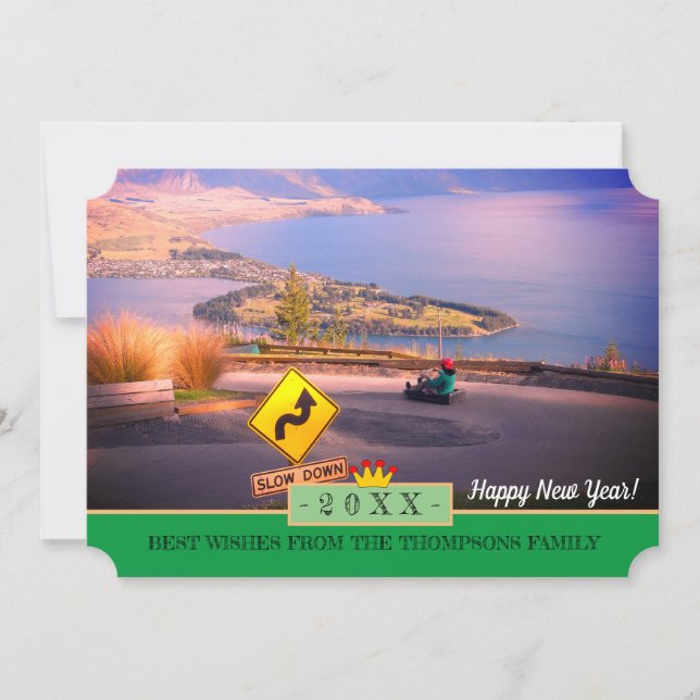 QueensTown & Happy New Year! Card /20XX NZ (Front)