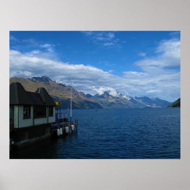 Queenstown Lakeside Dock Poster (Front)