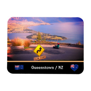 Queenstown, Luge & Slow Down / New Zealand Magnet