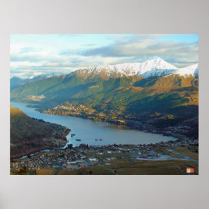 Queenstown Mountainview New Zealand Poster