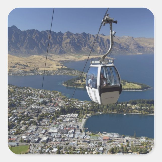 Queenstown, New Zealand Square Sticker (Front)
