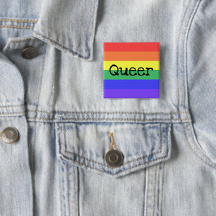 Queer 15 Cm Square Badge