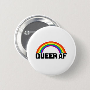 QUEER AF 6 CM ROUND BADGE