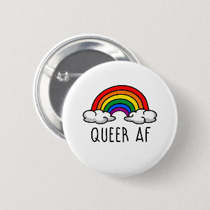 QUEER AF 6 CM ROUND BADGE