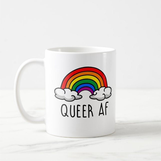 QUEER AF COFFEE MUG (Left)