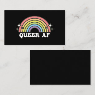 Queer AF Gay Pride Lesbian Trans Bisexual LGBTQ Business Card